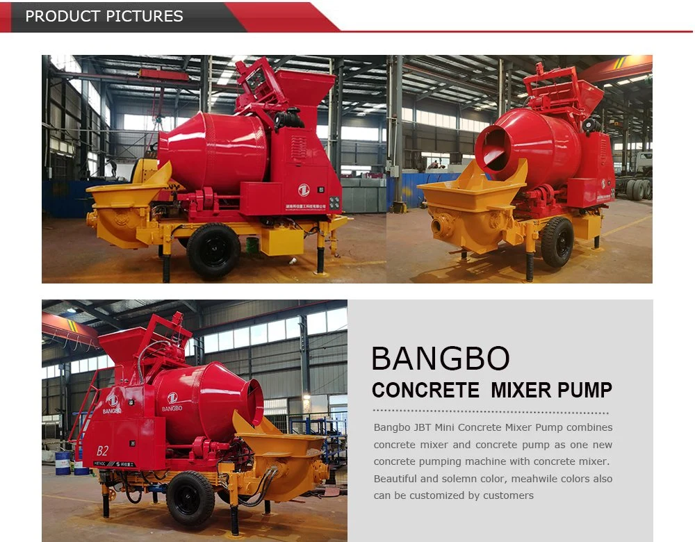 Self Loading Concrete Mixing Machine Portable Cement Mixer Pump Pan Concrete Mixer with Pump