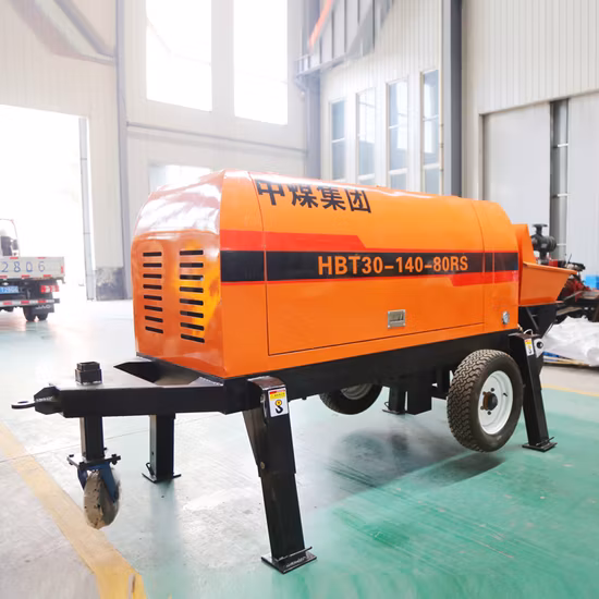 Pompa betoniera elettrica diesel mobile portatile di acquisto gratuita montata su rimorchio mini calcestruzzo che trasporta la macchina di pompaggio della betoniera
